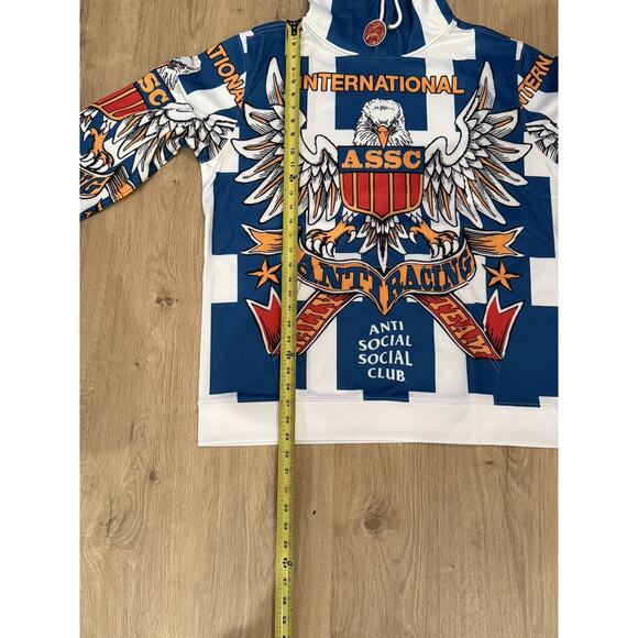 New With Tags Anti Social Social Club Overanxious Pullover Hoodie XLWhite/Blue - Picture 7 of 9